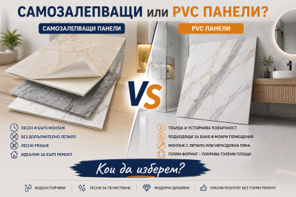 Самозалепващи панели или PVC панели – каква е разликата и кои да изберем?