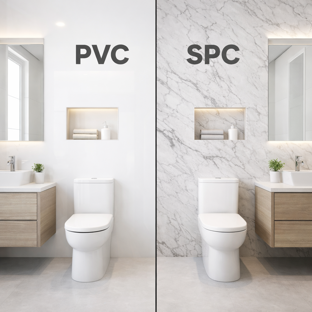 Панели за баня – PVC или SPC? Разлики, цени и избор