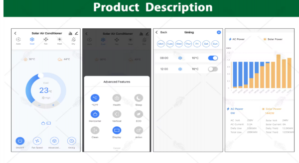 Хибриден соларен климатик 12000 BTU