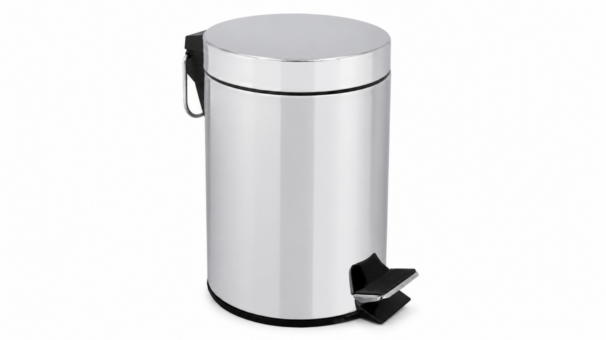 Кошче за баня с педал 5L хром