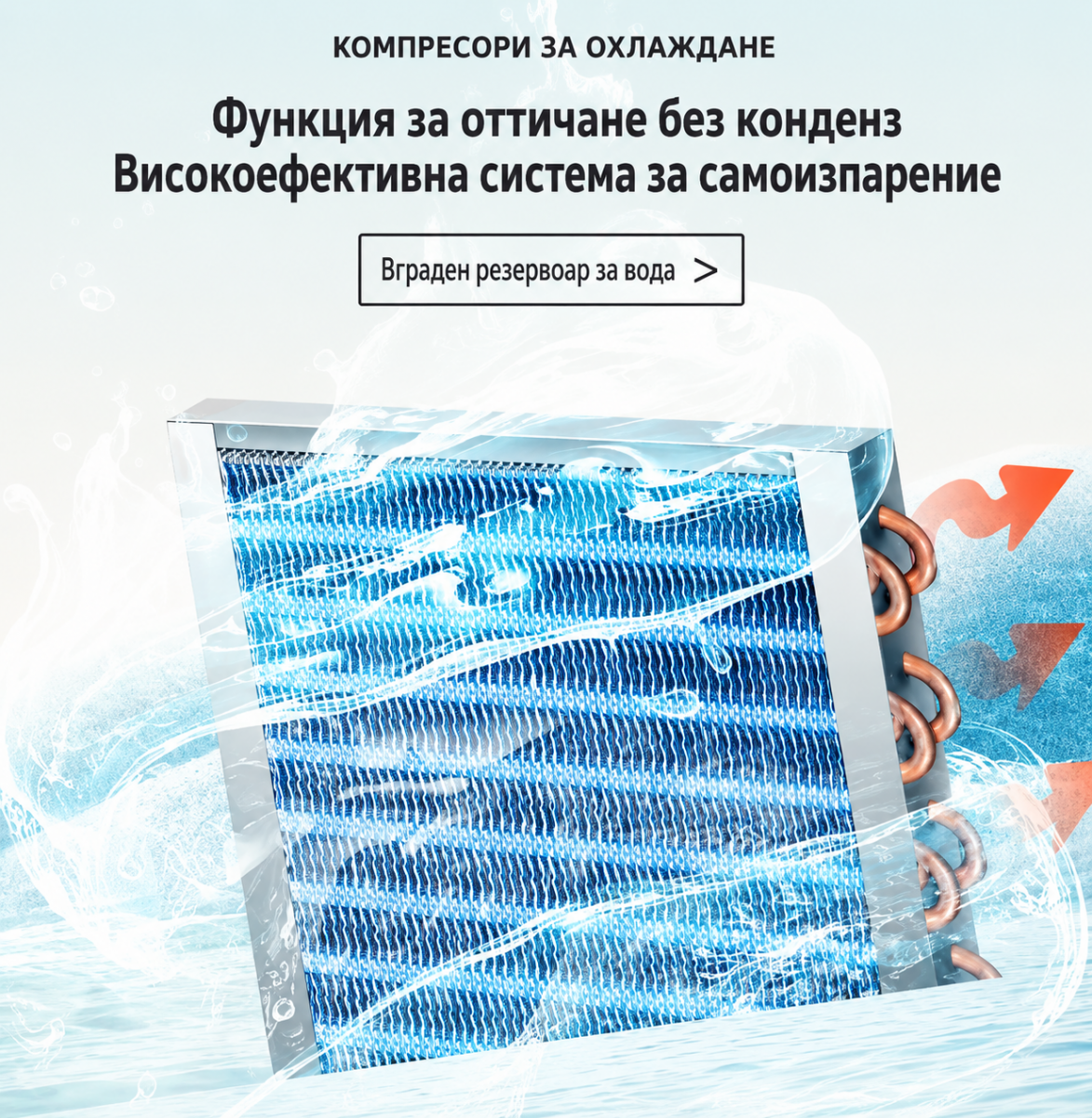 Преносим компресорен климатик M01 220V – 1400W охлаждане