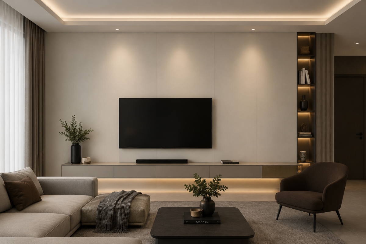 PVC стенен панел INTER 12 – беж едноцветен 122×280 см