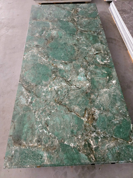 PVC панел INTER 28 – Мат Зелен Мрамор | 1220×2600×3 мм