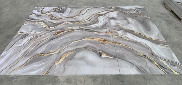 Луксозен комплект PVC панели с мраморен 3D ефект – 3 броя с преливаща фигура INTER 37