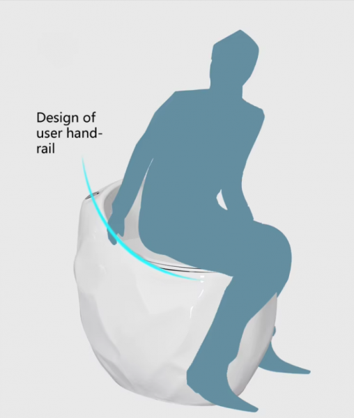 Дизайнерски моноблок с ергономична форма за естествен комфорт