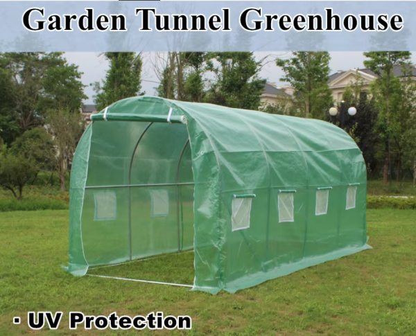 Оранжерия тунелна 6х3х2м с UV защита 18кв.м