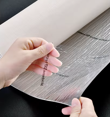 Самозалепващ PVC тапет „Лен“ — цвят жълт