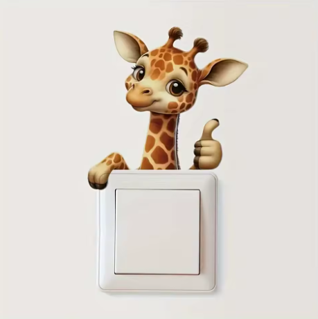 Самозалепващ стикер за електрически ключ – Жирафче