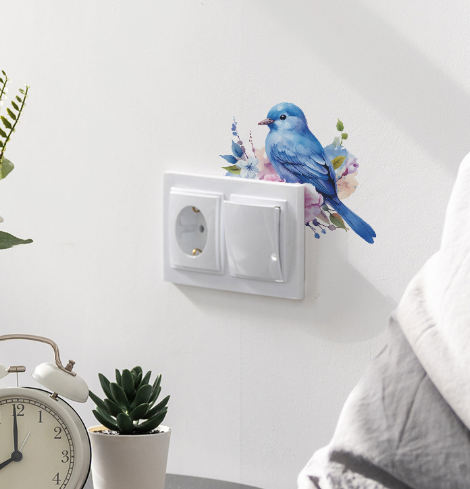 Самозалепващ стикер за електрически ключ-Птичка
