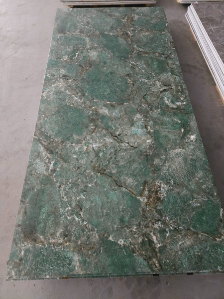 PVC панел INTER 28 – Мат Зелен Мрамор | 1220×2600×3 мм