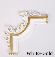 Декоративен орнамент за таван и стена, бяло-златен inter 155