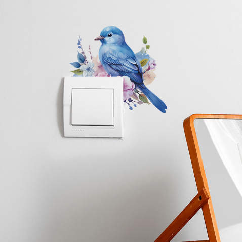 Самозалепващ стикер за електрически ключ-Птичка